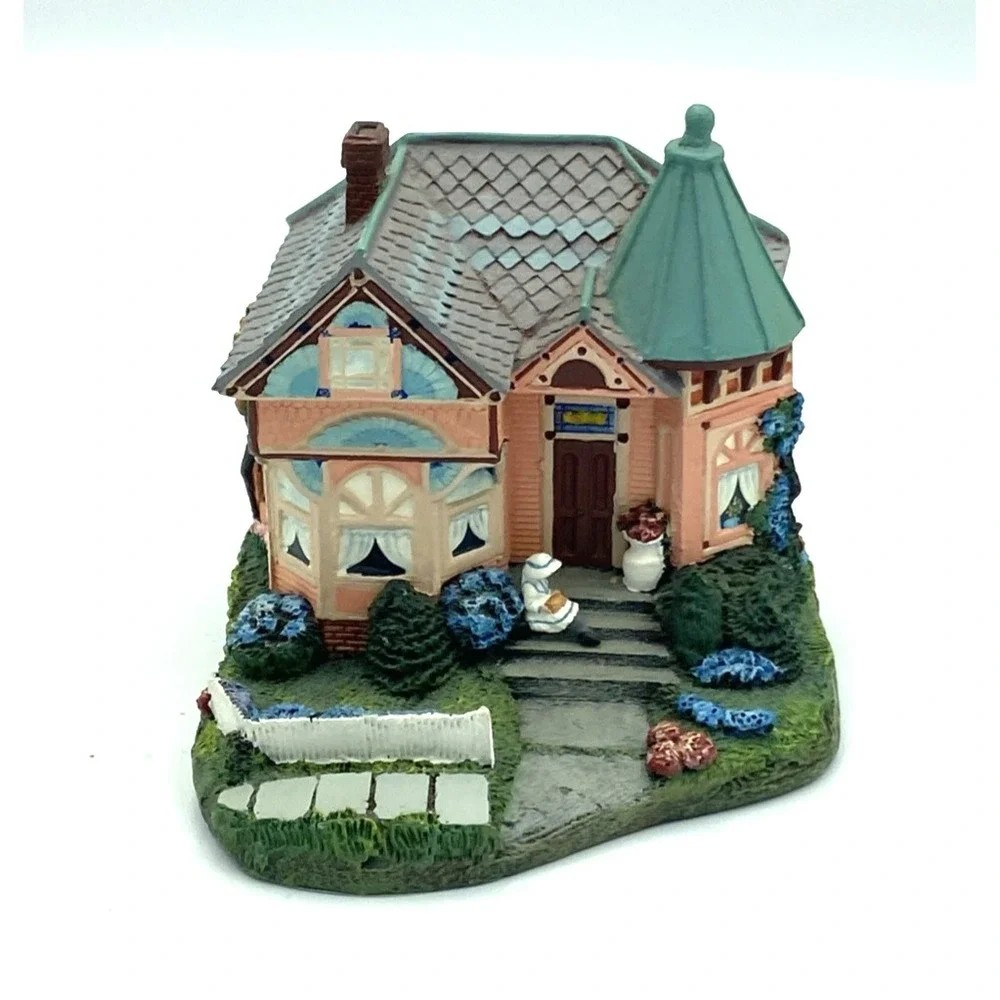 Vtg Lilac Cottage Hawthorne Victoria Grove Collection LeVan Hand Painted